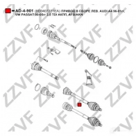 Шрус приводного вала, комплект ZZVF 1424366819 ad4901 YG5 C7A2 - Изображение 4