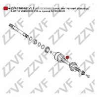 Шрус граната ZZVF ZVA2100401VL1 2V1 DI 1424705840 - Изображение 2