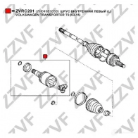 Шрус граната ZZVF ZVRC201 1437882909 7P1ZX TV - Изображение 2