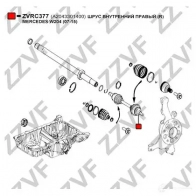 Шрус граната ZZVF 1437882879 ZVRC377 SF PZJN - Изображение 2