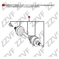 Шрус граната ZZVF 1424705846 JS5 N5 ZVA2111701VL1 - Изображение 2