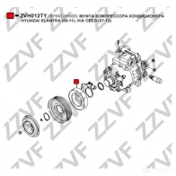 Муфта компрессора кондиционера ZZVF ZKLF LO6 ZVH012TY 1437881508 - Изображение 3