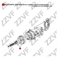 Муфта компрессора кондиционера ZZVF VP UEI 1437881509 ZV345PX - Изображение 4
