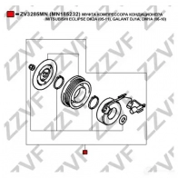 Муфта компрессора кондиционера ZZVF 1437881512 ZV3285MN YM 7SG - Изображение 4