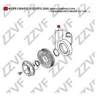 Муфта компрессора кондиционера ZZVF 1437881520 VX OKQTW ZV6130AEG - Изображение 4