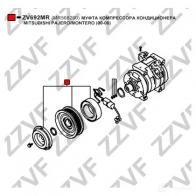 Муфта компрессора кондиционера ZZVF 1437881521 71 N9K ZV692MR - Изображение 4