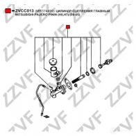 Главный цилиндр сцепления ZZVF 1424744178 ZVCC013 Y33LT H - Изображение 3