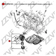 Масляный радиатор двигателя ZZVF XQ7 ACI2 1424488277 ZVQ130 - Изображение 5