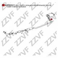 Прокладка трубы глушителя ZZVF ZVBZ0211 MT46 N1 1424390977 - Изображение 2