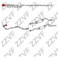 Прокладка трубы глушителя ZZVF ZVBZ0207 1437882593 YS P9NIA - Изображение 2