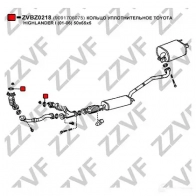 Прокладка трубы глушителя ZZVF T NAP4 1424390980 ZVBZ0218 - Изображение 2
