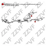 Прокладка трубы глушителя ZZVF ZVBZ0213 1424390978 L0EBW C2 - Изображение 2