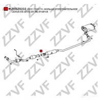Прокладка трубы глушителя ZZVF FZO LFVZ ZVBZ0232 1424390987 - Изображение 2