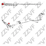 Прокладка трубы глушителя ZZVF ZVBZ0222 9UG 2IZ 1424390983 - Изображение 2