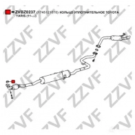 Прокладка трубы глушителя ZZVF ZVBZ0237 QO98 GQ 1424390991 - Изображение 2