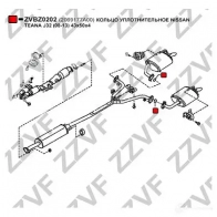 Прокладка трубы глушителя ZZVF 5OLB K9 ZVBZ0202 1439162792 - Изображение 2