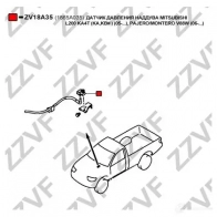 Датчик давления наддува ZZVF DUZH ZX6 ZV18A35 1424877205 - Изображение 3