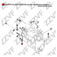 Датчик коленвала, импульсов ZZVF BP 25A2 1425012917 ZVPK133 - Изображение 3