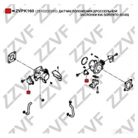 Датчик дроссельной заслонки ZZVF 1437881261 ZVPK160 BBXA 0N - Изображение 3
