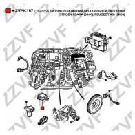 Датчик дроссельной заслонки ZZVF ULU R1 1437881262 ZVPK157 - Изображение 3