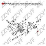 Датчик дроссельной заслонки ZZVF 1424709038 O IC6J ZVDR008 - Изображение 4