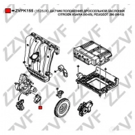 Датчик дроссельной заслонки ZZVF 1437881263 2 US16U ZVPK155 - Изображение 3