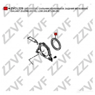 Сальник коленвала ZZVF 1424592104 ZVCL229 Y7P 7EY - Изображение 2