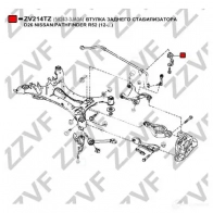 Втулка стабилизатора ZZVF NS 3OMNM 1424588067 ZV214TZ - Изображение 4