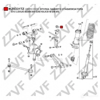 Втулка стабилизатора ZZVF ZV231TZ 1424588083 IOWCSC B - Изображение 3