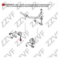 Втулка стабилизатора ZZVF ZV249TZ O H2TLQL 1424588101 - Изображение 3