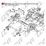 Втулка стабилизатора ZZVF ZV170TZ LJ HY26 1424588027 - Изображение 3