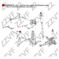 Втулка стабилизатора ZZVF ZV250TZ 1424588102 59HTL 5 - Изображение 3