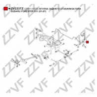Втулка стабилизатора ZZVF H 6U7BC 1424588075 ZV223TZ - Изображение 3