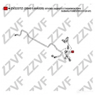 Втулка стабилизатора ZZVF H 6U7BC 1424588075 ZV223TZ - Изображение 4