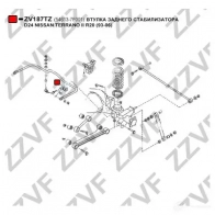 Втулка стабилизатора ZZVF 1424588043 M 12KM4 ZV187TZ - Изображение 2