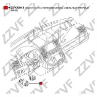 Переключатель света фар ZZVF ZVKK013 1424559176 8Q9S U - Изображение 3
