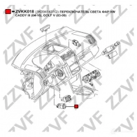 Переключатель света фар ZZVF ZVKK018 1424559179 A6NFG N7 - Изображение 3