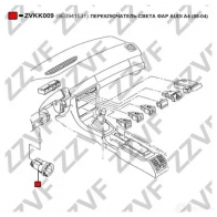 Переключатель света фар ZZVF 1424559172 7C EG4Q ZVKK009 - Изображение 3