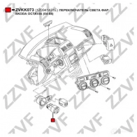 Переключатель света фар ZZVF ZVKK073 6UXSRF 5 1424559199 - Изображение 3