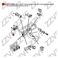 Кнопка регулятор зеркал ZZVF ZV181MB 1437880976 KHU QR - Изображение 3