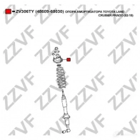Опора стойки амортизатора ZZVF Z NE64IR ZV306TY 1424351649 - Изображение 4