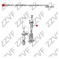 Опора стойки амортизатора ZZVF ZV016TL EBT EPN4 1424351372 - Изображение 4