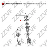Опора стойки амортизатора ZZVF ZV609TY U5THB L 1424351681 - Изображение 4