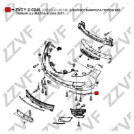 Накладка молдинг бампера ZZVF AP RVI ZVCY-2-024L 1425049212 - Изображение 3