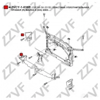 Пластина уплотнительная правая ZZVF ZVCY-1-038R D1AAA W8 1424488243 - Изображение 3
