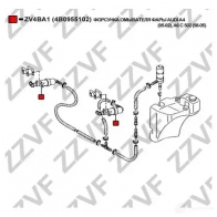 Форсунка омывателя фары ZZVF 1437881496 ZV4BA1 ZH 6A1U3 - Изображение 3