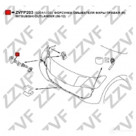Форсунка омывателя фары ZZVF S 3ZMOIL 1437881700 ZVFP203 - Изображение 4