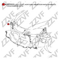 Форсунка омывателя фары ZZVF 1437881741 ZVFP079 MJ DH5Q - Изображение 2