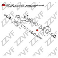 Подшипник ступицы колеса ZZVF ZVPH007 Q M830IU 1437881990 - Изображение 3