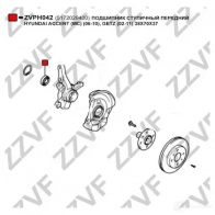 Подшипник ступицы колеса ZZVF TD LB7 1424522969 ZVPH042 - Изображение 3